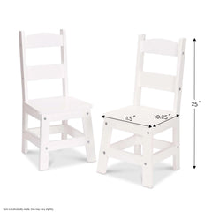 Wooden Chair Pair - White