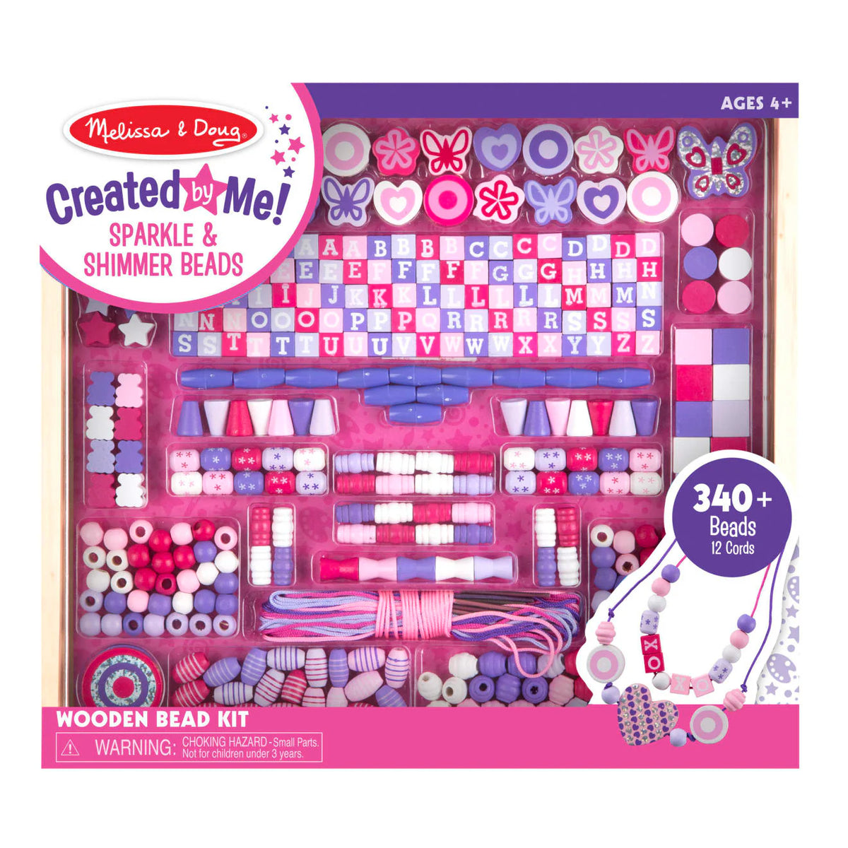 Created by Me! Sparkle & Shimmer Beads Wooden Bead Kit